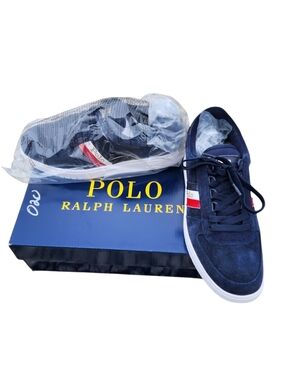 Polo by Ralph Lauren Court SK LTL  Navy Suede Sneakers
